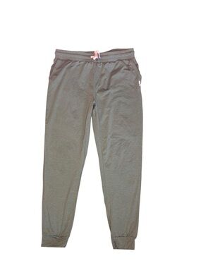 Glyder Womens Medium Sage Heather Green Joggers Cream Drawstring Sweatpants
